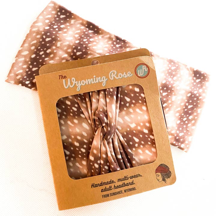 Fawn Print Headband for wholesale by The Wyoming Rose