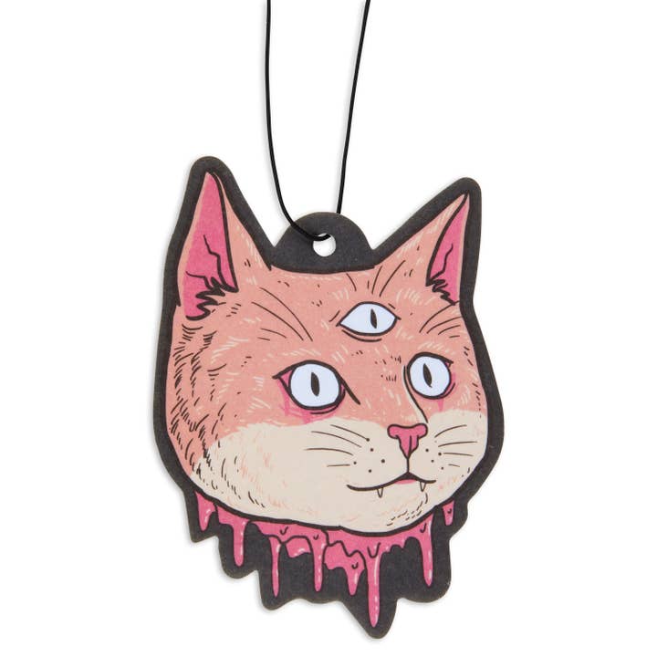 Fresh Fresheners - Wholesale Car Freshener - Unisex - 3 Eyed Zombie Cat Air Freshener Pack of 12