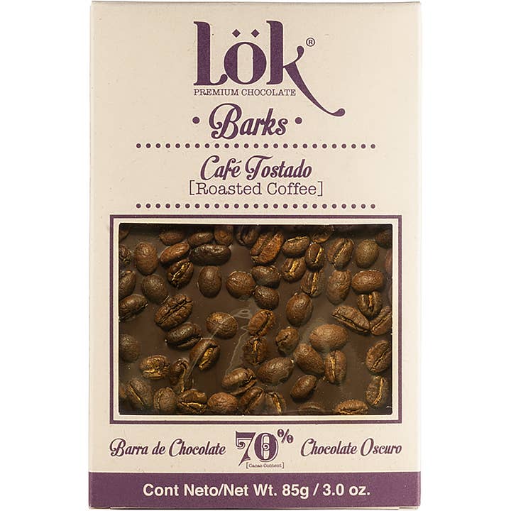 Lok Foods Austria - Wholesale Chocolate Bar - 70% Fine Flavor Chocolate Bar with Roasted Coffee
