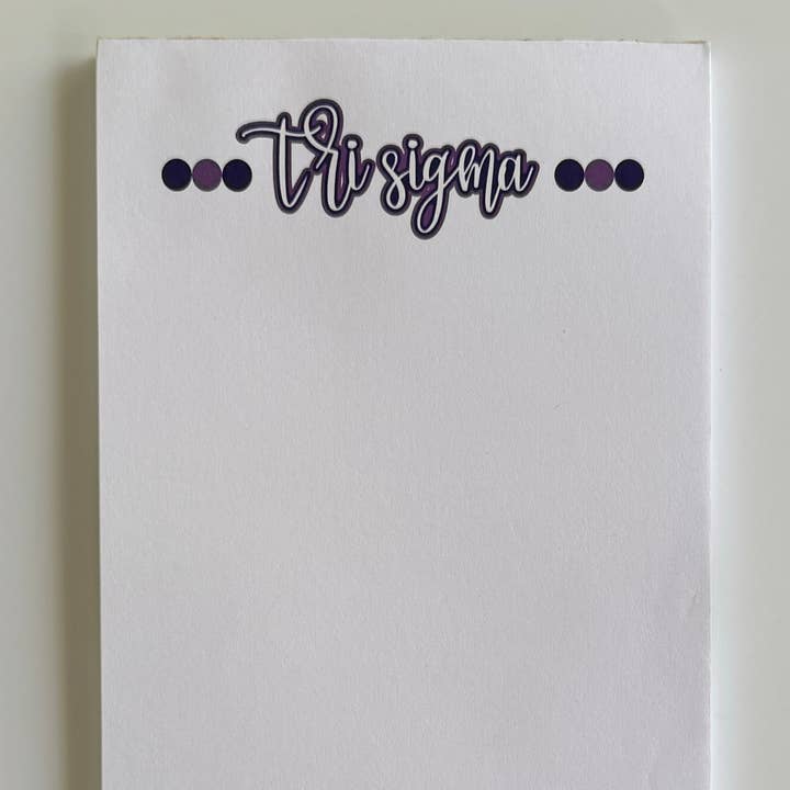 Sigma Sigma Sigma Sorority Notepad for wholesale by Buttongirl99