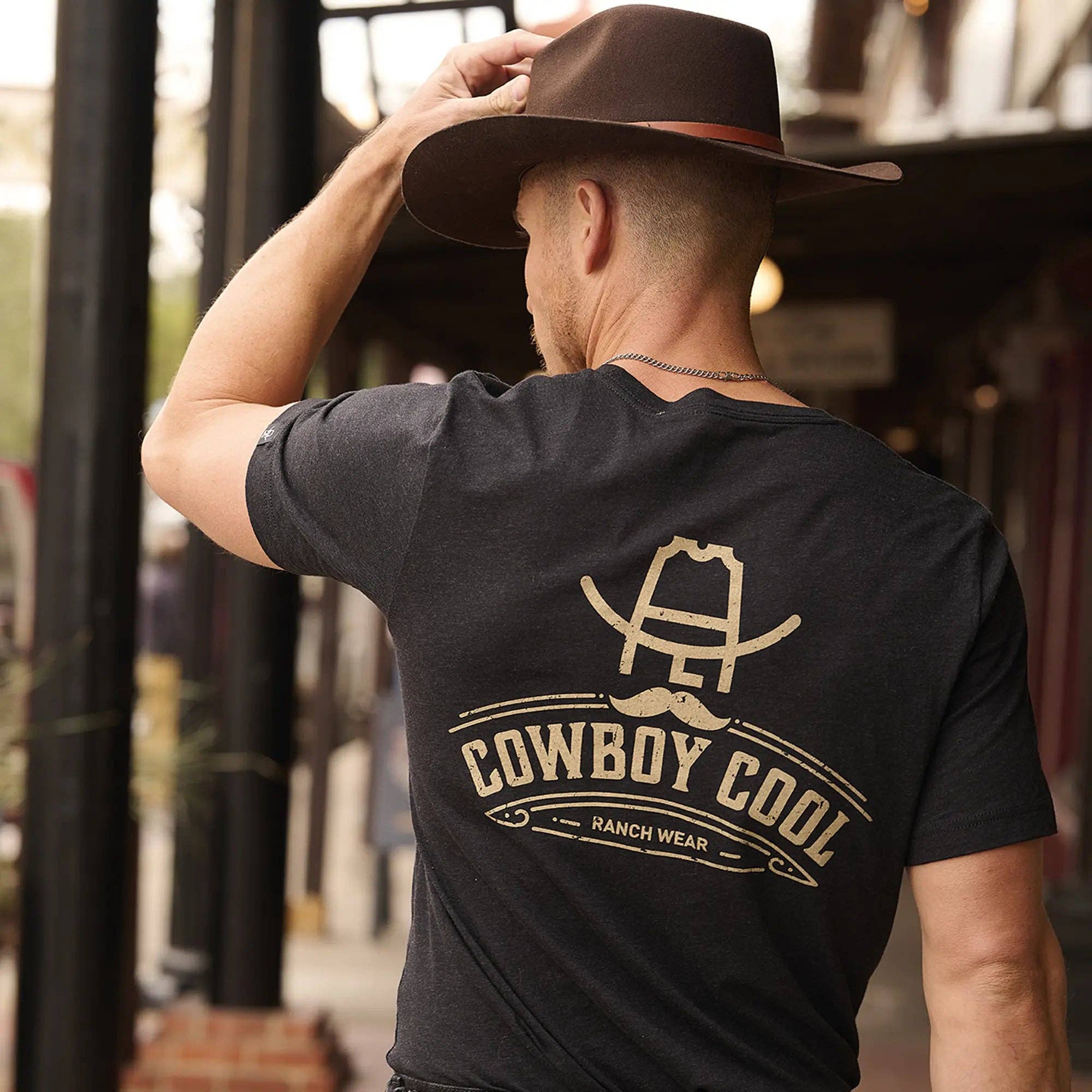 Cowboy Cool – wholesale Screen printed t-shirt – unisex – Hank Ranch Wear T-Shirt1