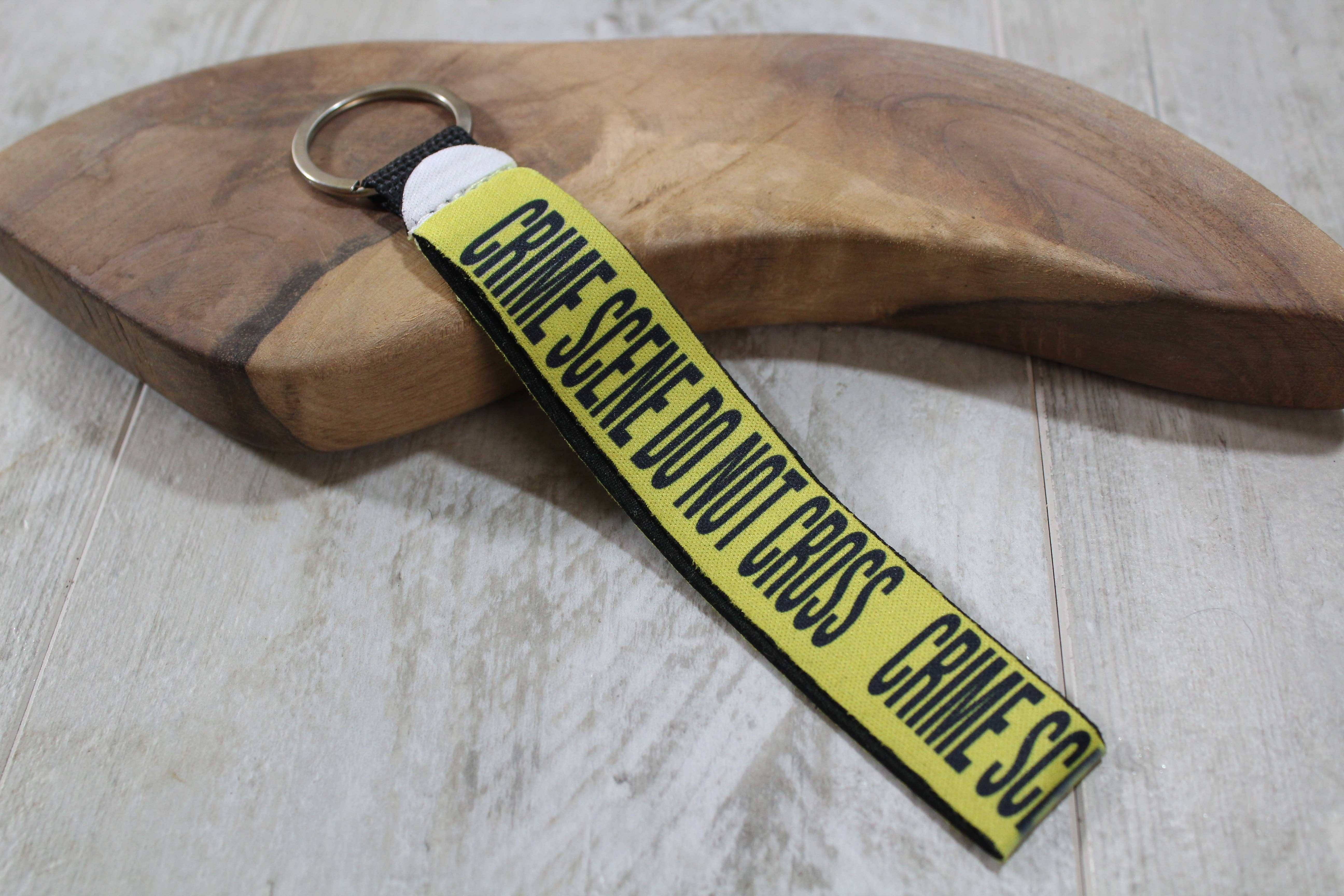 Raven Design - Wholesale Keychain - Unisex - Crime Scene //neoprene Wristlet Keychain0