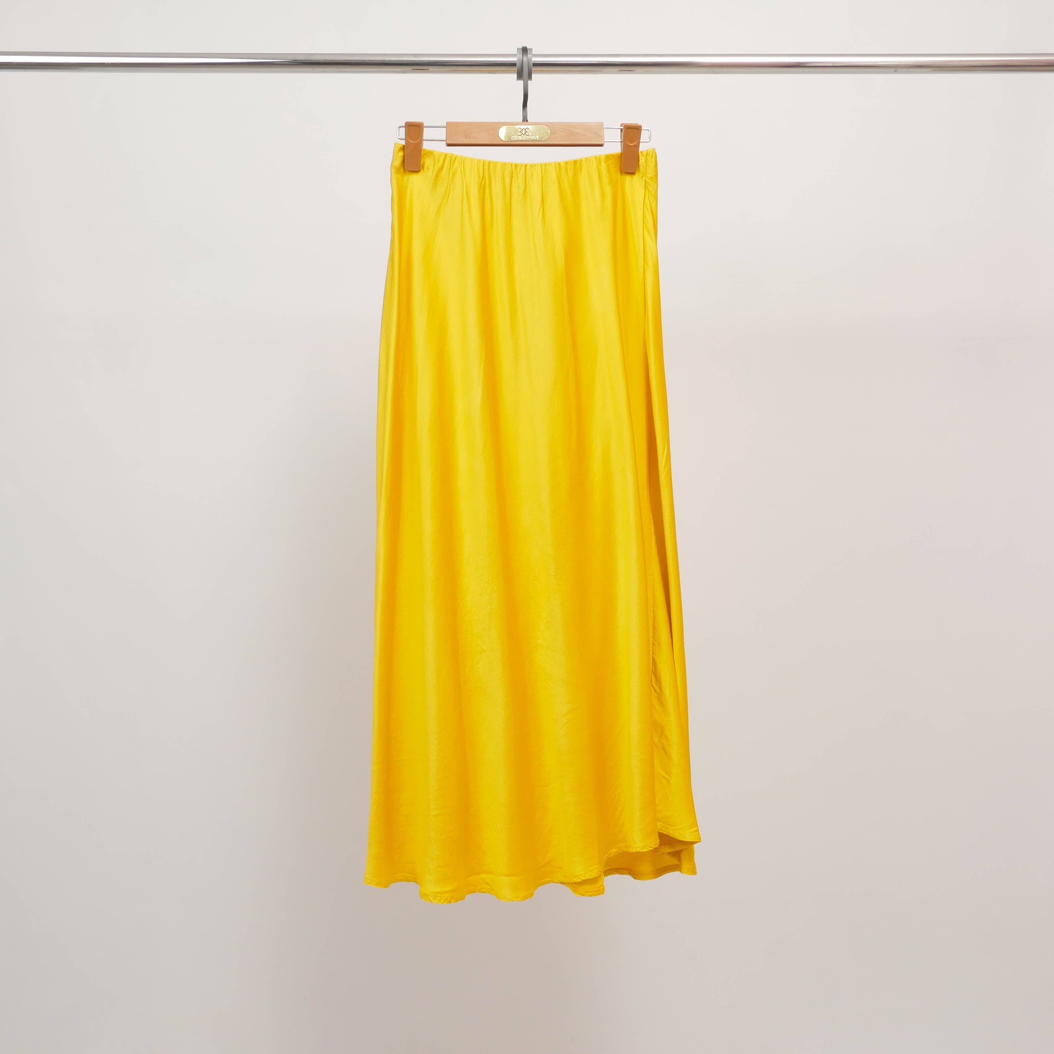 Cecile Wang - Vente Jupe – femme - Jupe midi satinée taille élastique KD6651VS-23