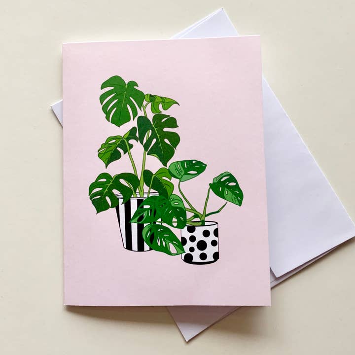 Tarjeta de felicitación Monsteras para venta al por mayor de AMW the studio
