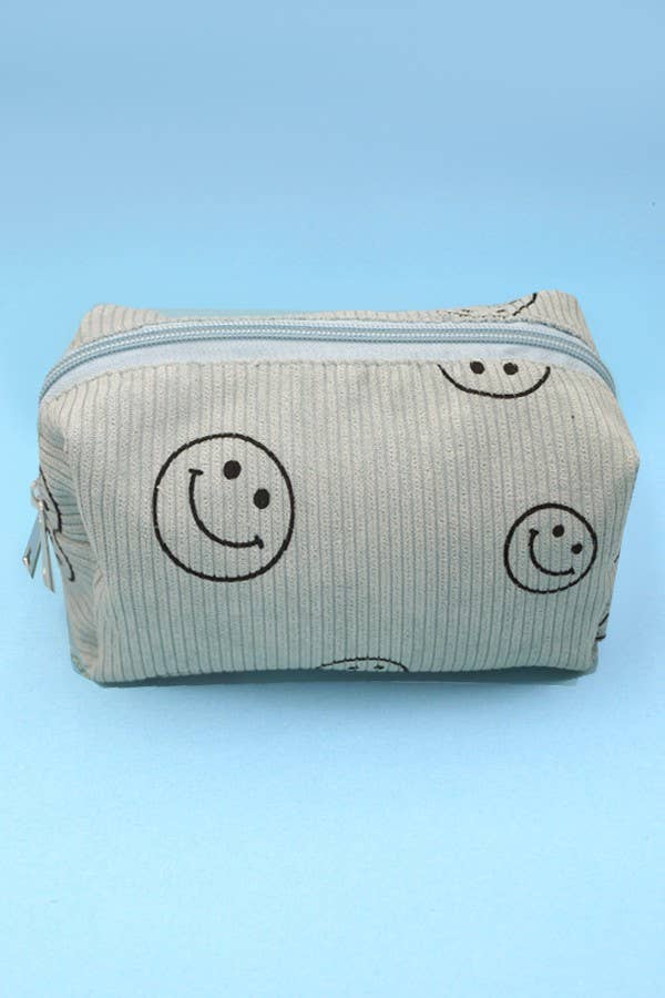 JOSSLYN by wall to wall - Wholesale Makeup/Cosmetic Bag - SMILEY COSMETIC MAKEUP POUCH BAG | 40P5216