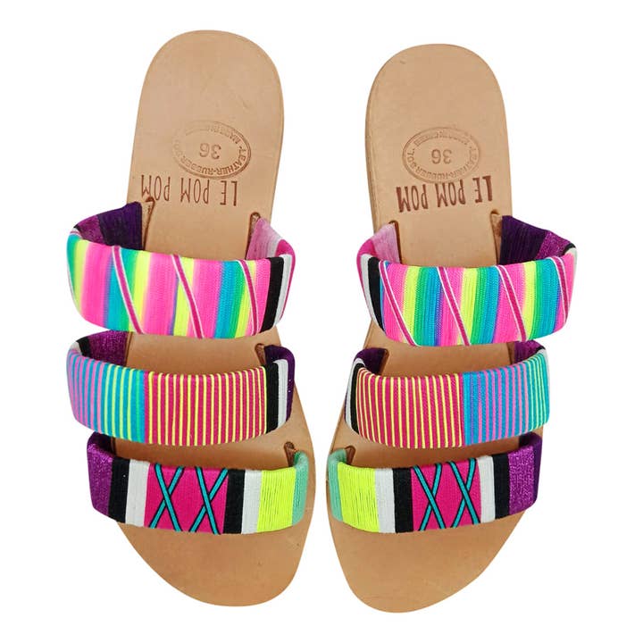 Penny 3 Strand Sandals for wholesale by LE POM POM