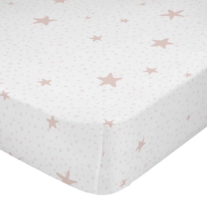 Little Star Pink Fitted Sheet for wholesale by Happyfriday