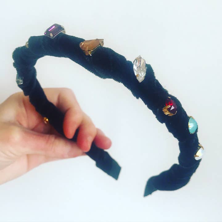 Couronne en velours de cristal pour la vente par Hettie Hair Accessories
