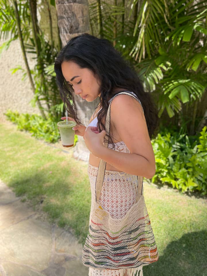 Natural Vine Crossbody Beach / Summer / Market Bag for wholesale by A Million Elephants