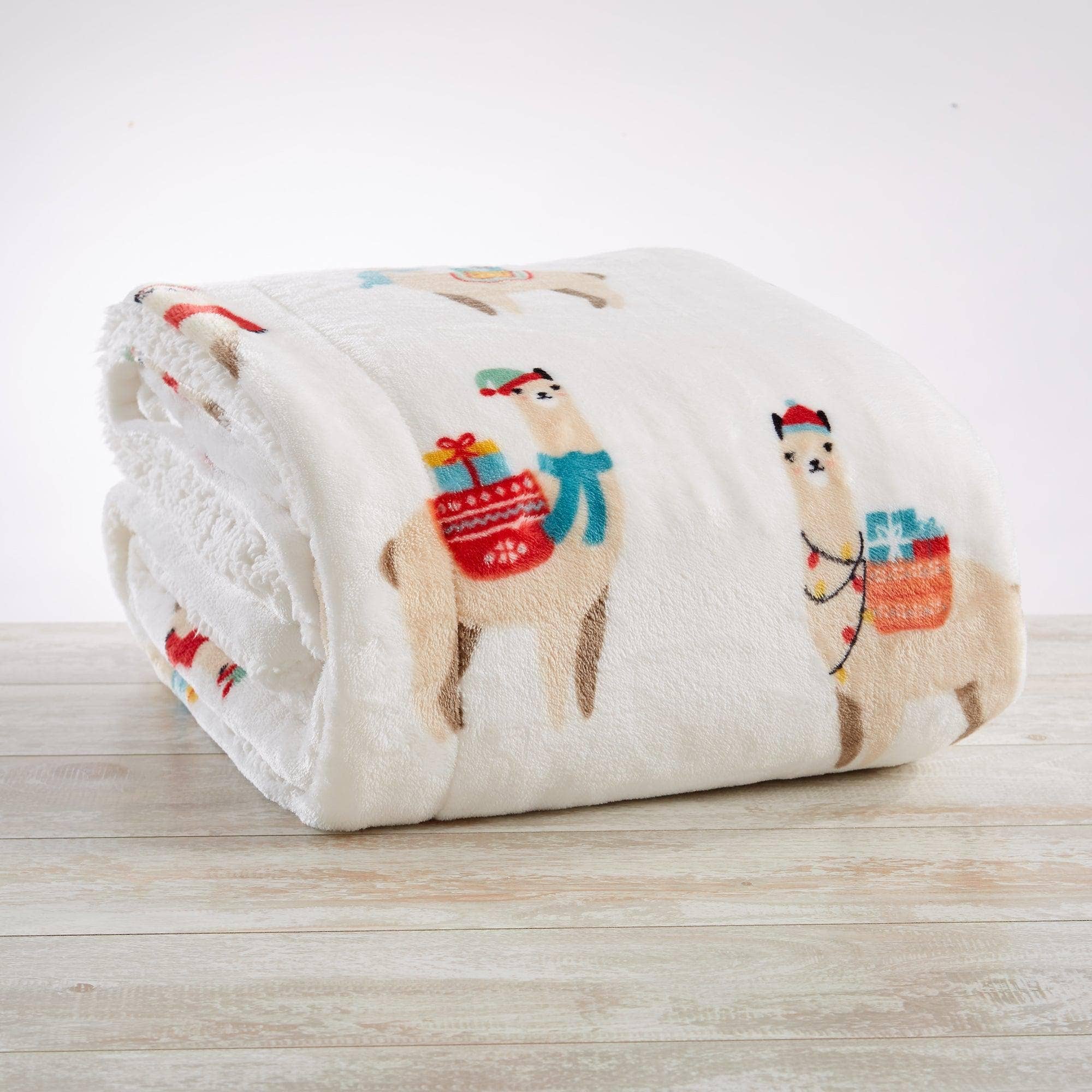 BH Collective - Wholesale Throw Blanket - Throw Blanket - Holiday Printed Sherpa - Esmay Collection49