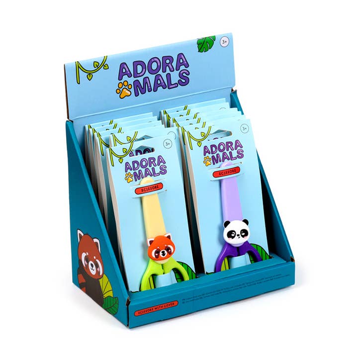 Adoramals Wild Kids Scissors in Holder with Charm for wholesale by Puckator EU