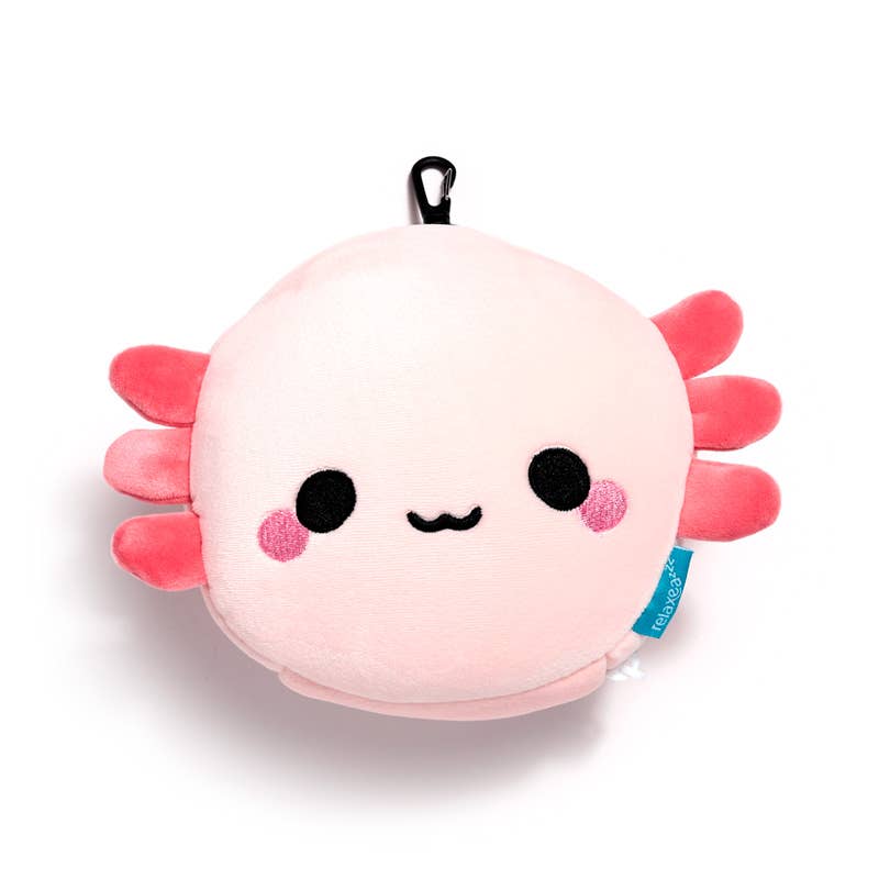 Puckator EU - Wholesale Travel Pillow - Relaxeazzz Adoramals Maddie the Axolotl Travel Pillow1