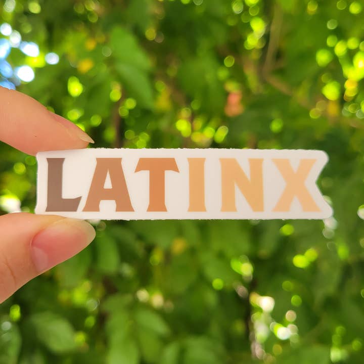 Latinx Sticker Ver 2, 3x0.6 in for wholesale by Rubi Artwork