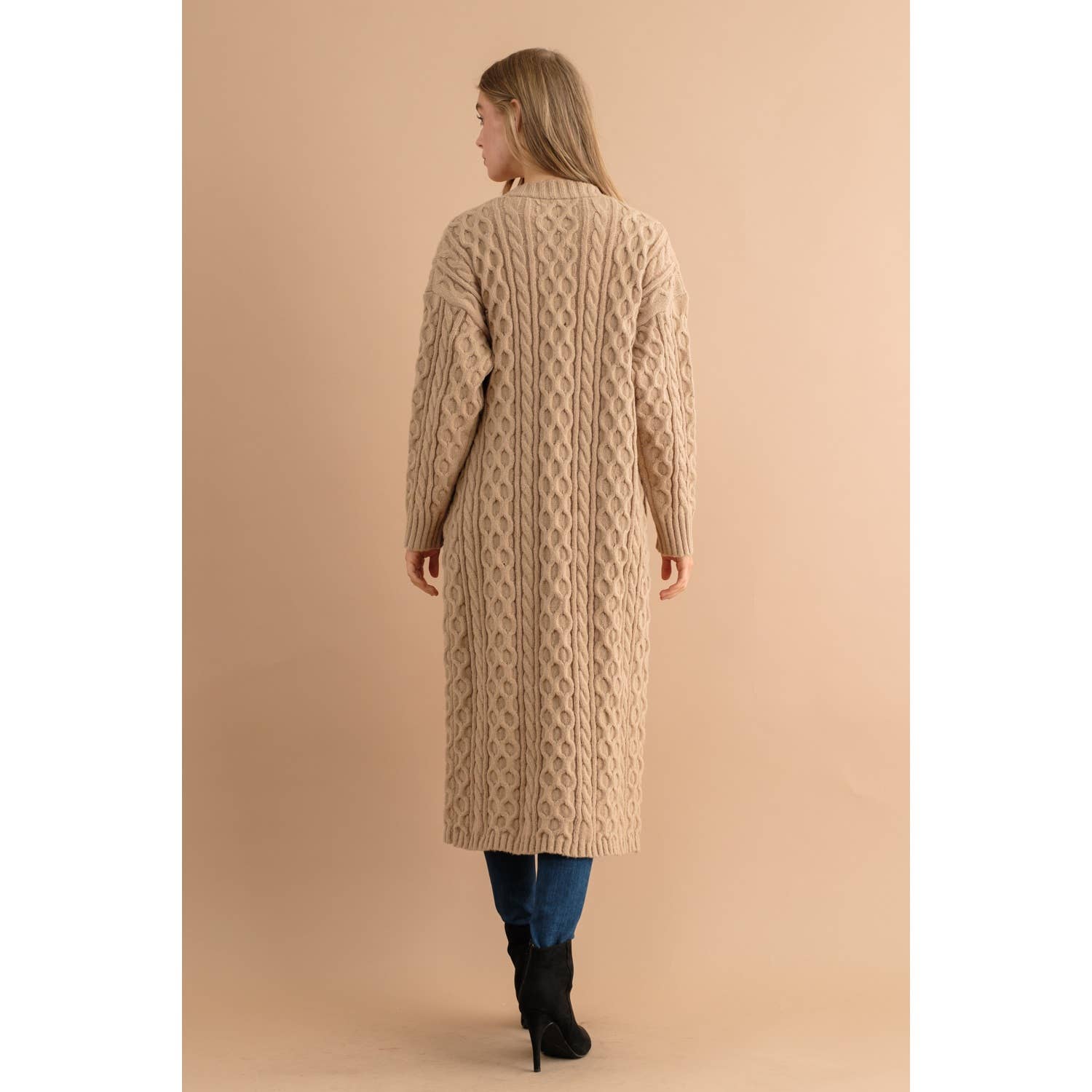 Sweet Generis – Großhandel Strickjacke – Damen – LANGE OFFENE STRICKJACKE14