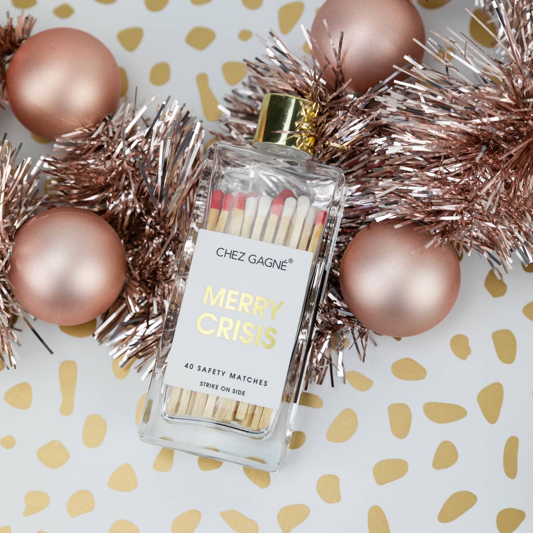 Chez Gagné - Wholesale Lucifers - Merry Crisis - Veiligheidslucifers in glazen fles - Wit/Rood5
