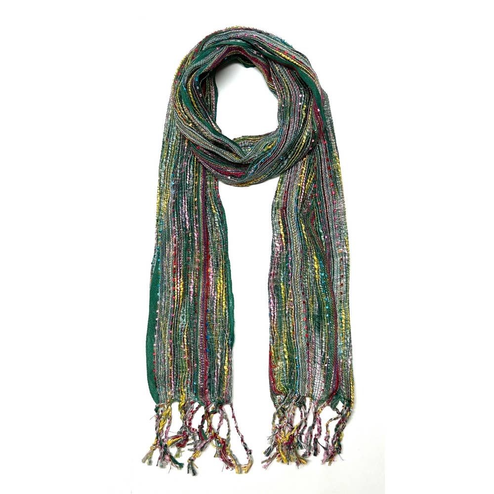 Humble Hilo – wholesale Scarf – Women's – Humble Hilo Multicolored Thread Artisan Scarf66