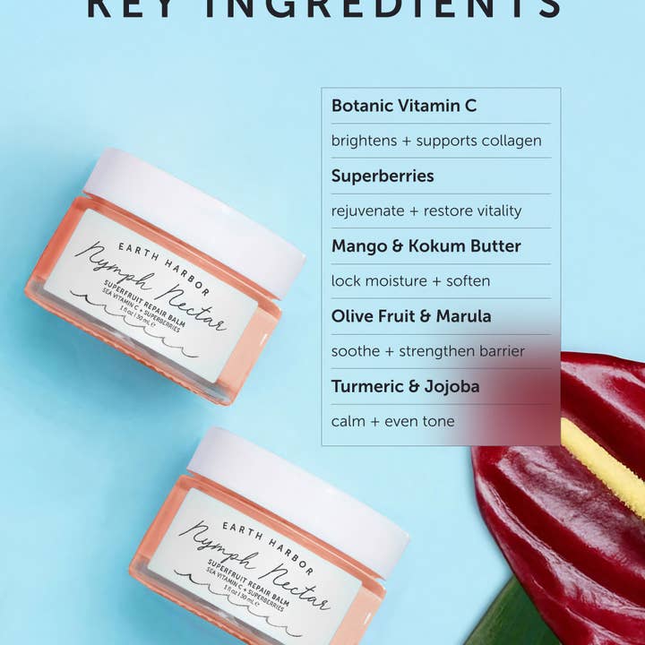 Earth Harbor Naturals - Wholesale Facial Moisturizer - NYMPH NECTAR Superfruit Repair Balm: Sea Vitamin C