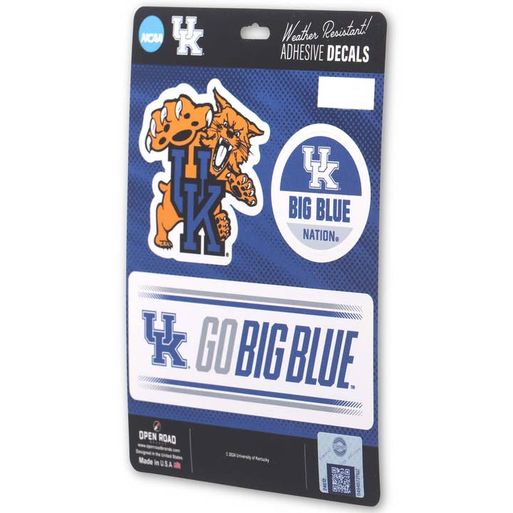 Open Road Brands, LLC - Wholesale Wall Decal/Stickers - University of Kentucky Wildcats Adhesive Decals