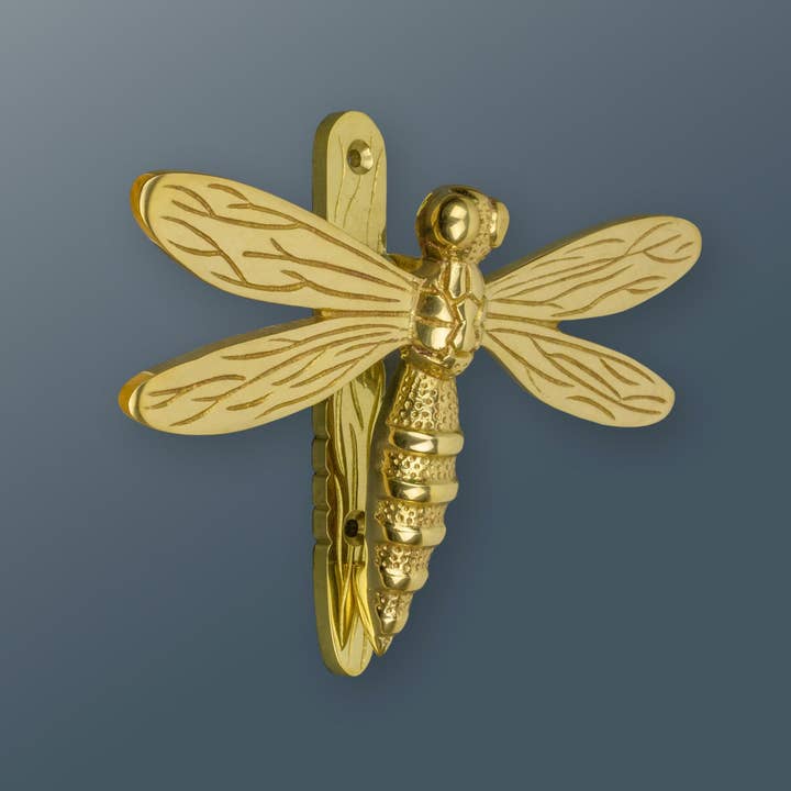Brass bee – wholesale Knob/pull – Brass Dragonfly Door Knocker - Brass Finish1