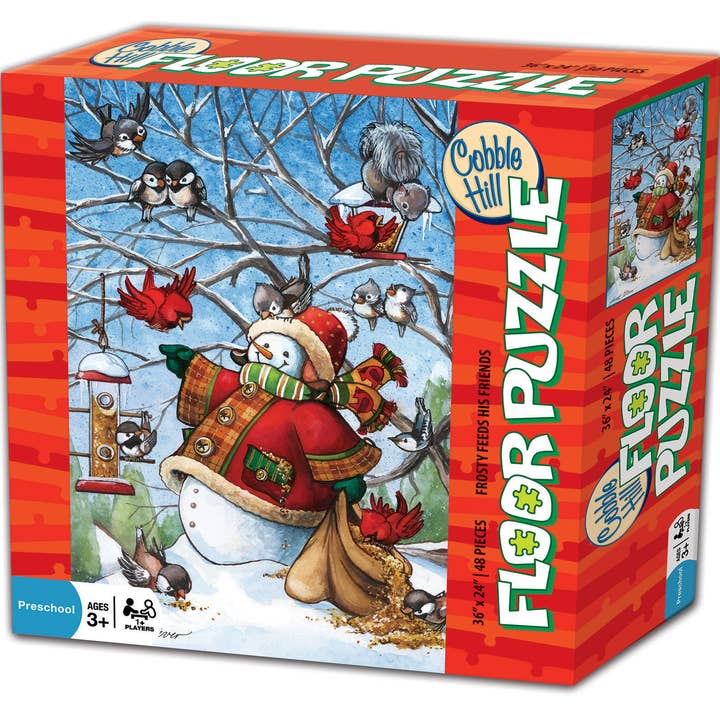 Outset Games and Cobble Hill Puzzles - Wholesale Puzzle - Kids - Frosty Feeds His Friends 48pc floor puzzle0