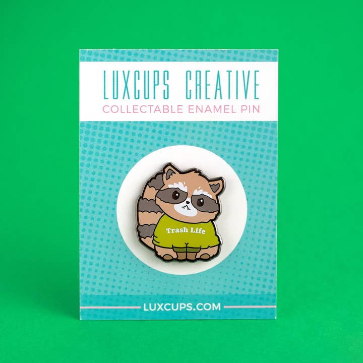 LuxCups Creative - Vente Épinglettes/boutons - Broche Raccoon6