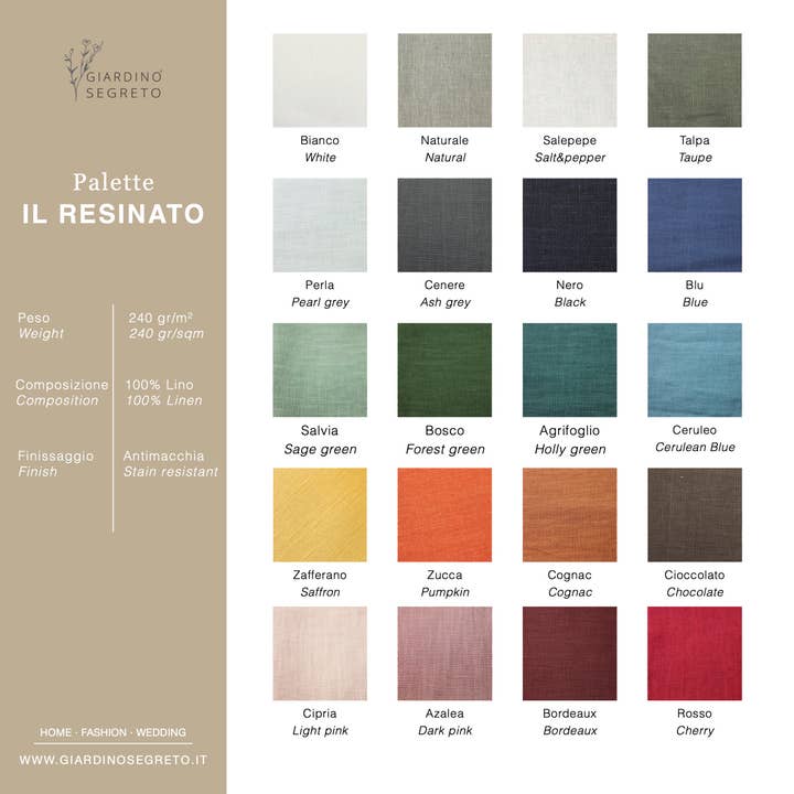 Giardino Segreto - Wholesale Placemat - LUREX round placemat underplate in pure linen