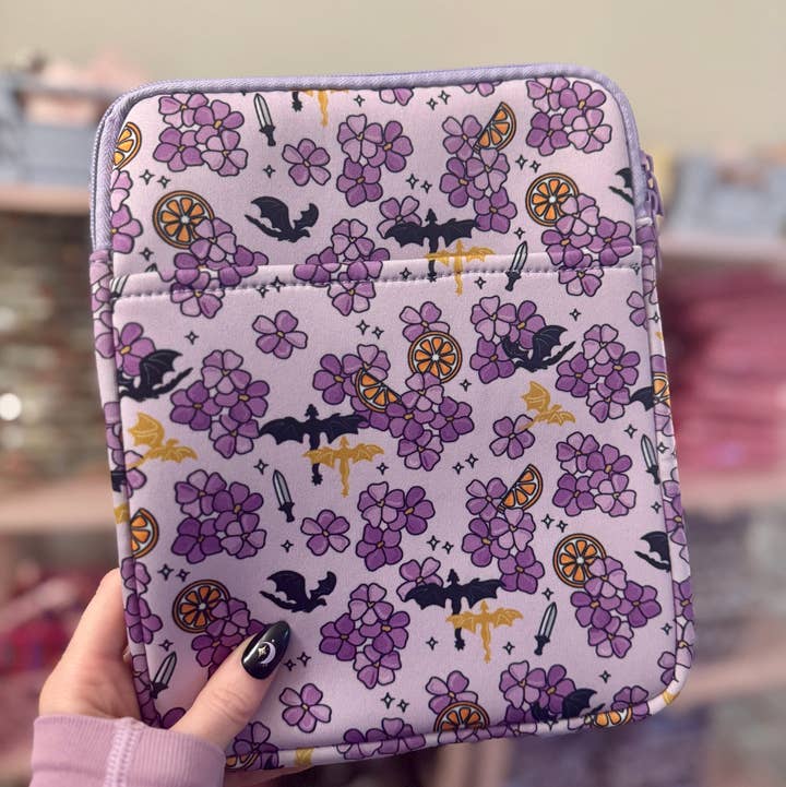 CrescentCatCo - Wholesale Pouch - Women's - Violet Dragon Rider Book & Kindle Sleeve Pouch0