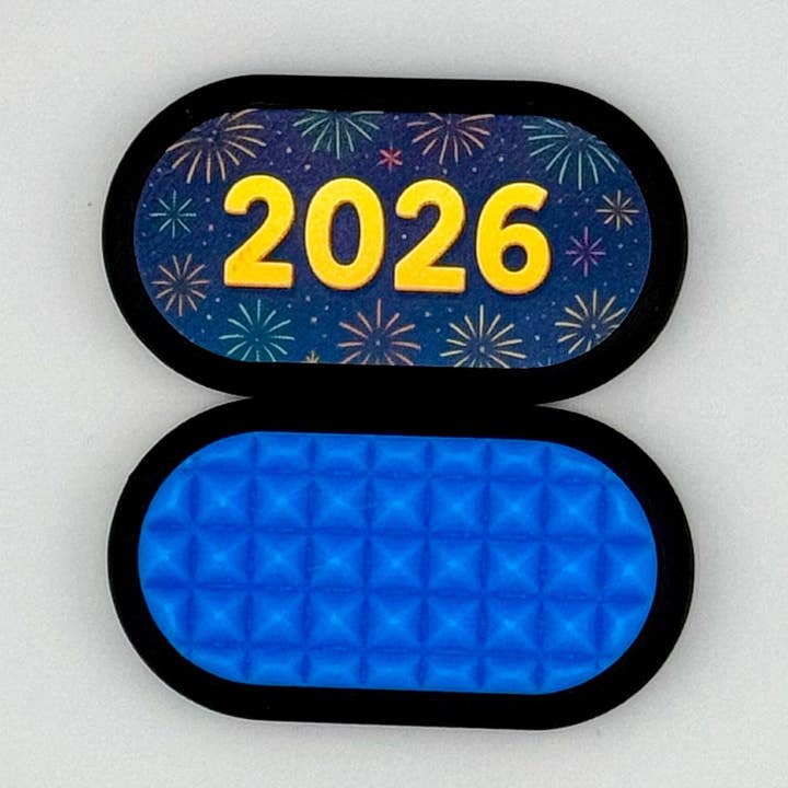 Fidget Slider du Nouvel An 2026 pour la vente par Kahn Creations - Sensory Friendly and Custom Products