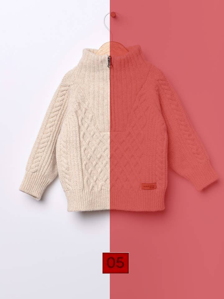 Wedoble: sustainable children's fashion - Wholesale Knitted jumper – Baby - Sweater knitted in merino wool | WEDOBLE PLAY2