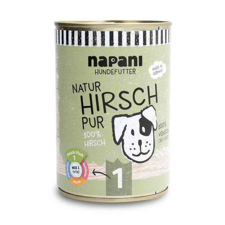 Cibo umido per cani, cervo puro 400g per la vendita all'ingrosso da parte di napani GmbH & Co. KG