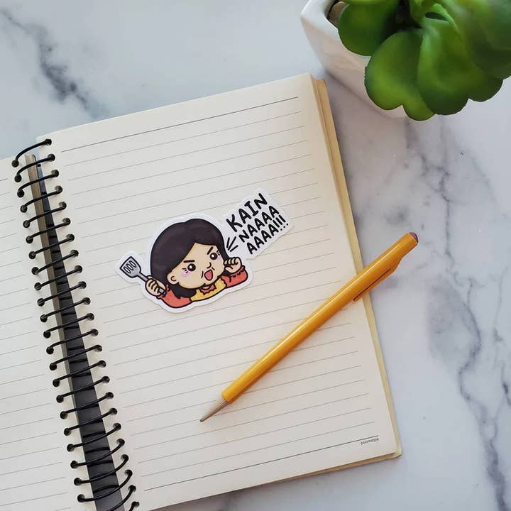 Muijistudio - Wholesale Sticker - Kain Na Sticker, Filipino Mom sticker, Filipino sticker cute