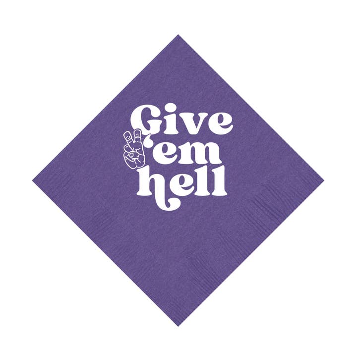 Servilletas de cóctel TCU - Morado para venta al por mayor de Victory Lap