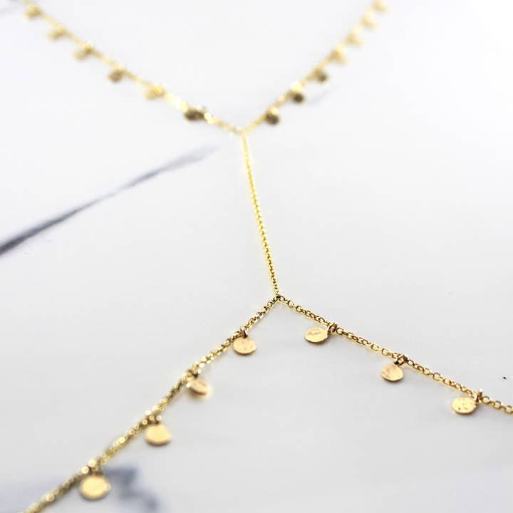 Chaîne de corps Kayra en or massif 14 carats pour la vente par Kimiya Designs