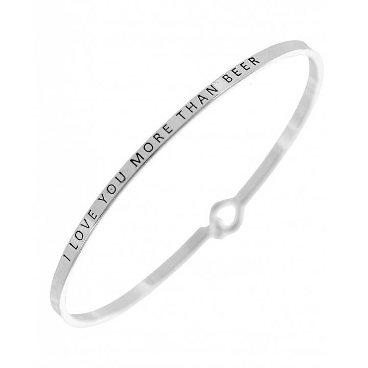 FR3499 I LOVE YOU MORE THAN BEER_3mm Bangle for wholesale by 0011 PREMIERE