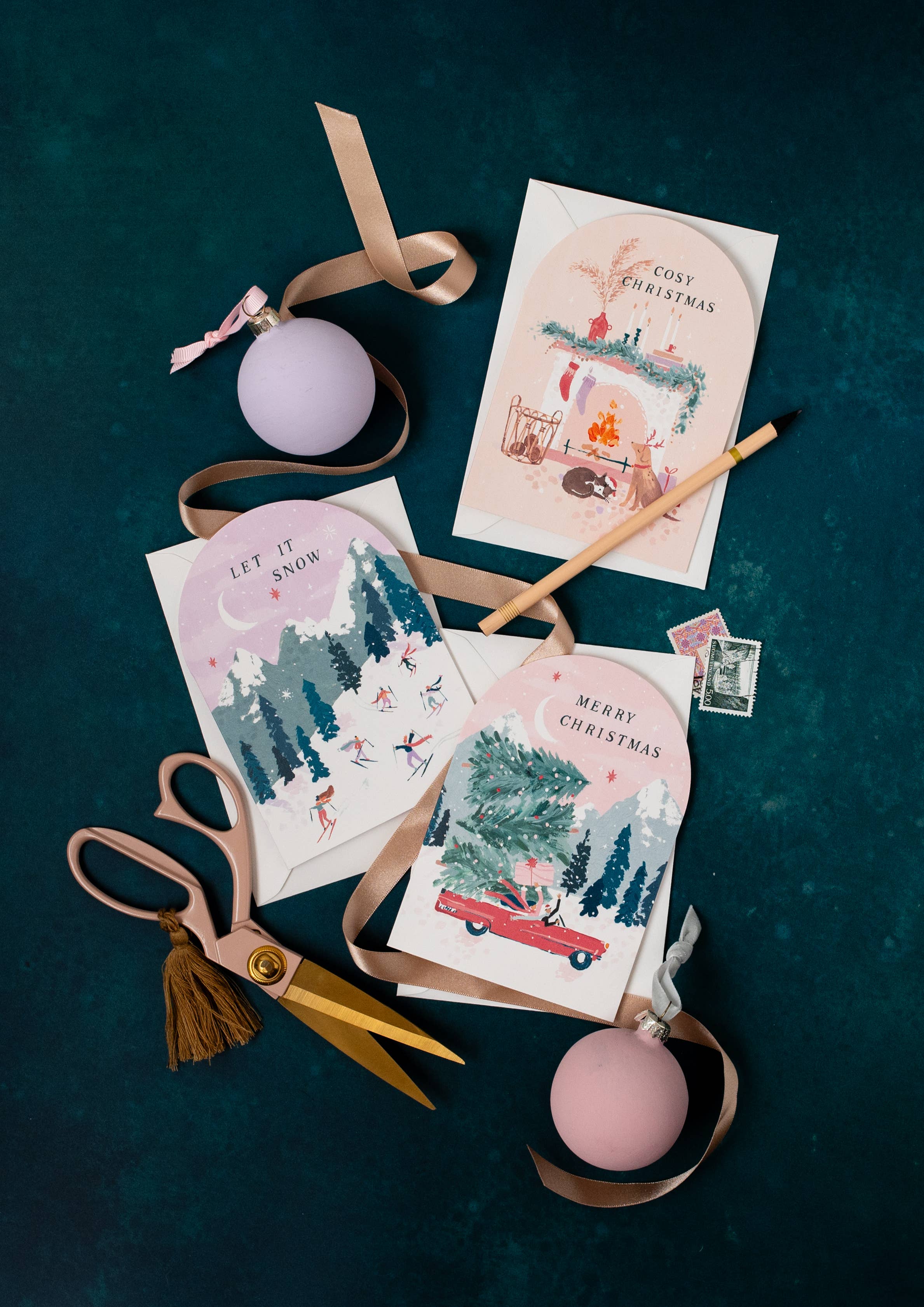 Sister Paper Co. - Wholesale Christmas Card - Cosy Fireplace Christmas Card | Holiday Card | Seasonal Card2