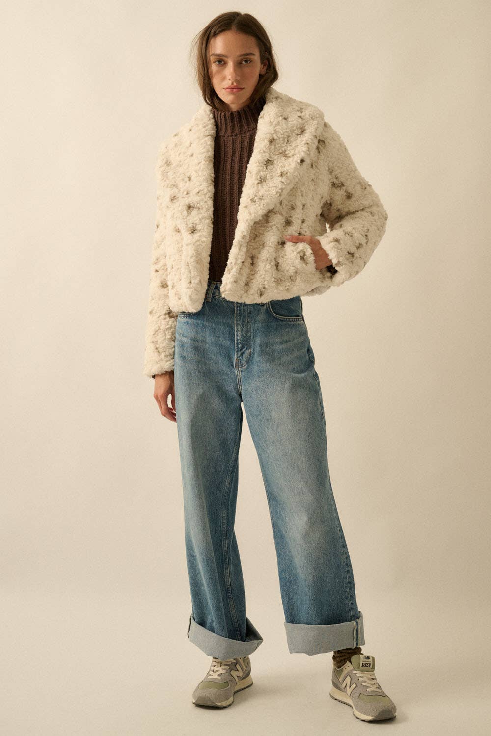 Promesa USA - Wholesale Jacket - Women's - Faux Rabbit Fur Fleece Shawl-Collar Pocket Jacket6