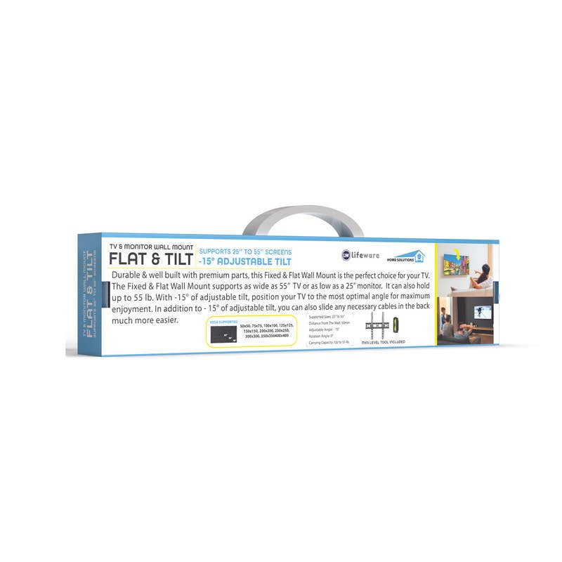 Lifeware Group LLC - Wholesale Wall Mounted Shelf - Lifeware TV & Monitor Flat & Tilt Wall Mount Up To 55"1