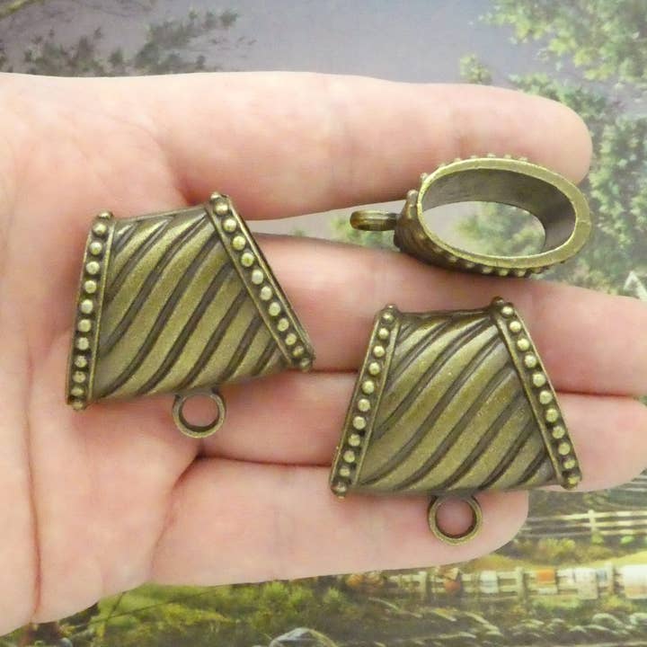 Treasure Island - Wholesale Individual Charm/Pendant - Bronze Jewelry Bail, Extra Large Individual Charm/Pendant1