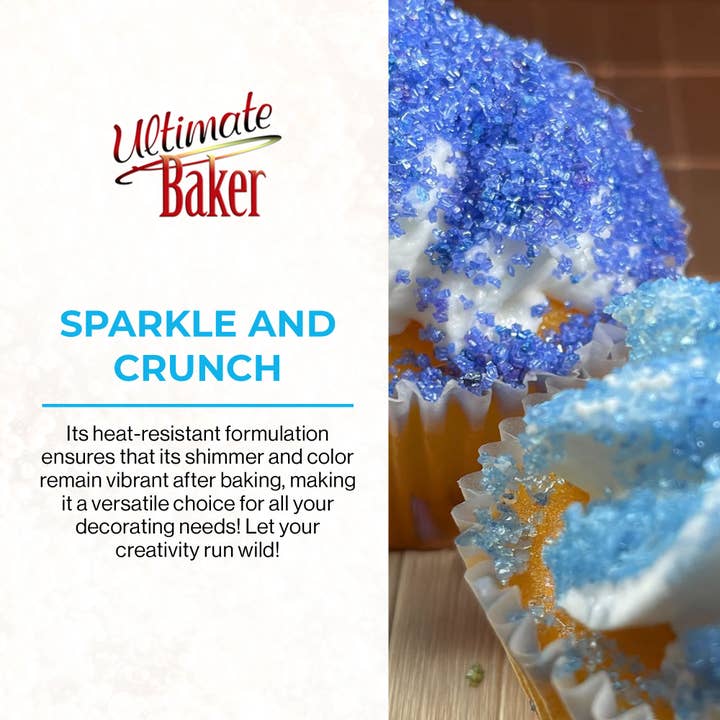 Ultimate Baker - Wholesale Sugar/Sweetener - Ultimate Baker Natural Sanding Sugar Sky Blue (1x4oz)3