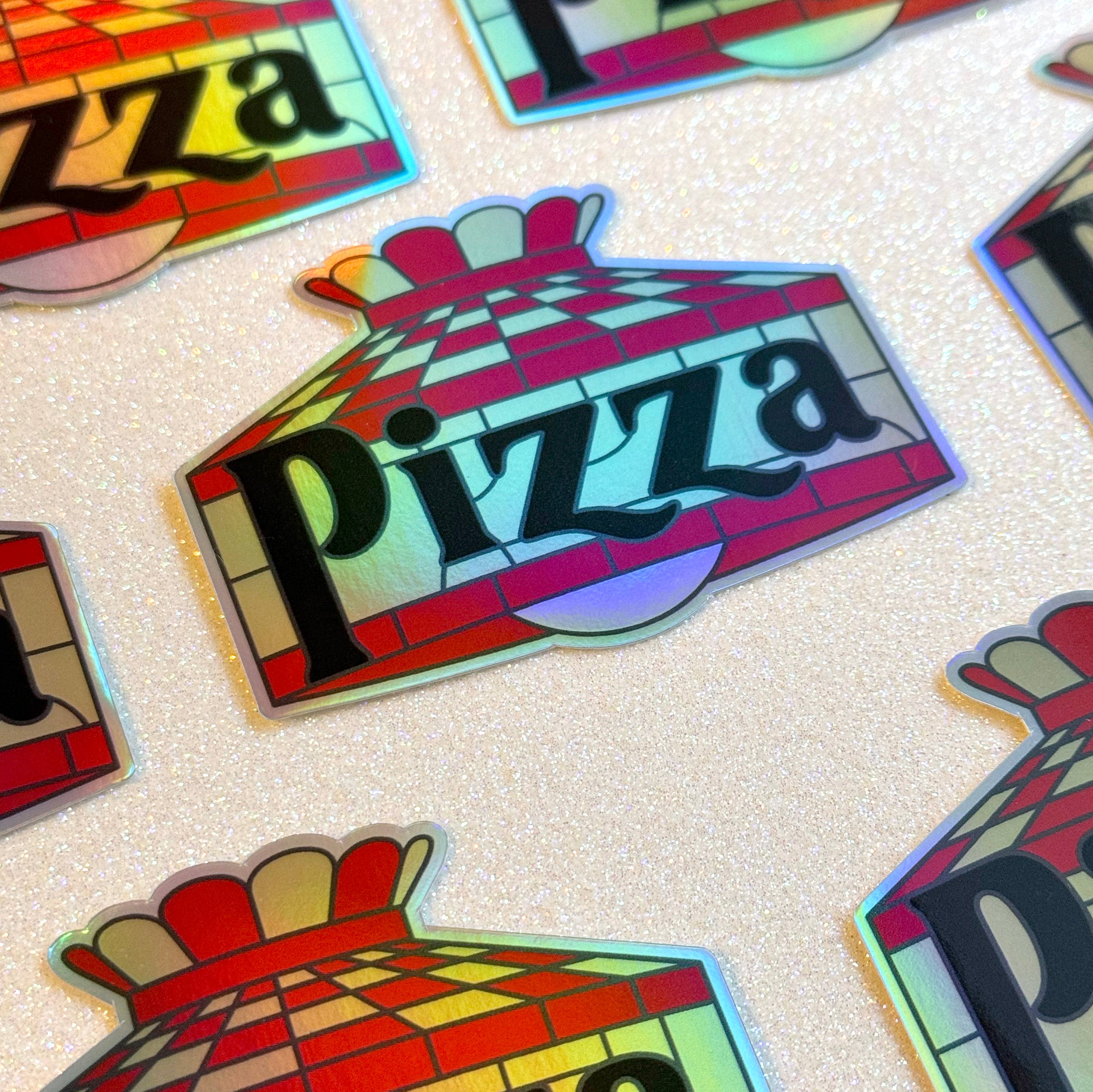 MacGuffin Goods - Wholesale Sticker - Pizza Lamp Holo Sticker2