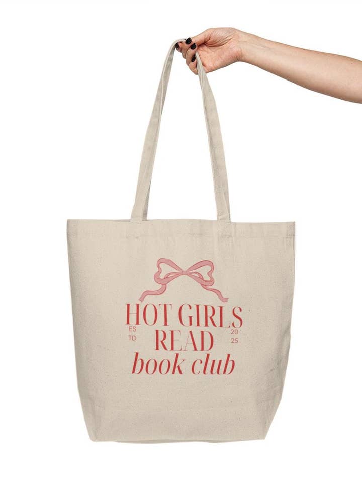 Hot Girls Read Book Club Tote Bag, BookTok, Bookstore Tote Bag, Book Lover, Romance Reader, Fantasy Reader, Late Night Reader, Reader Gift for wholesale by Cedar and Saltwater Co