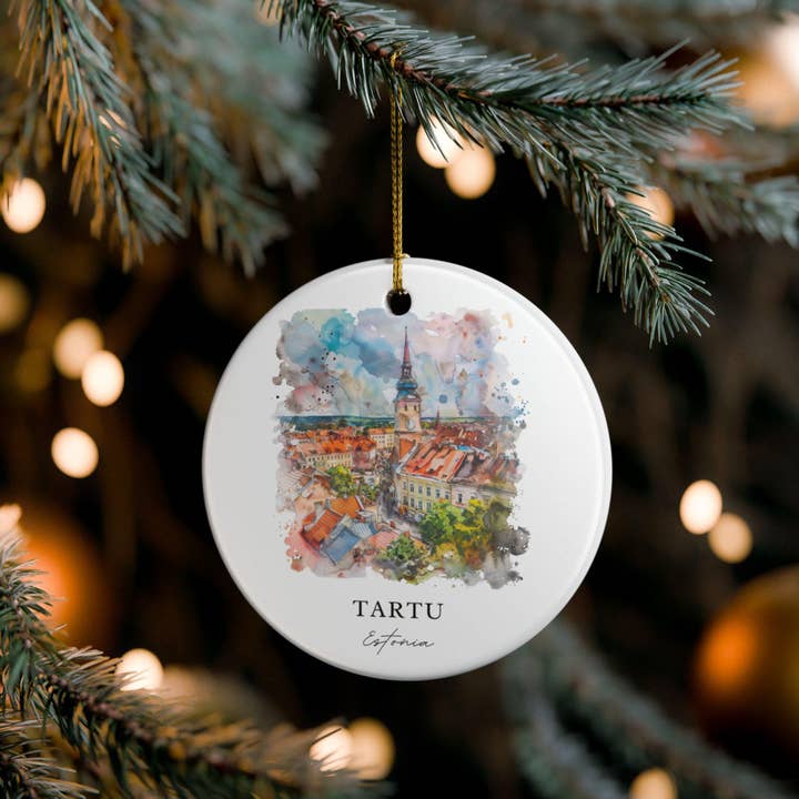 Premium Travel Art - Wholesale Ornament - Tartu Estonia Ornament: Unique Tartu Souvenir, Tartu Estonia Xmas Decor, and Authentic Estonia Gift3