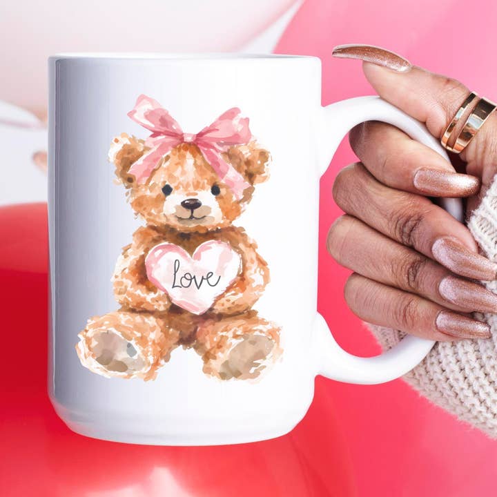 Valentine's day mug, Bear mug, Valentine mug, coffee mug for wholesale by Mug and Mini