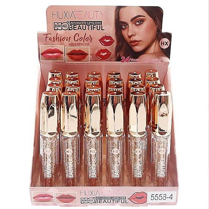 Diacly - Wholesale Lip Gloss - 24pk Gold Glitter Fashion Lip Gloss