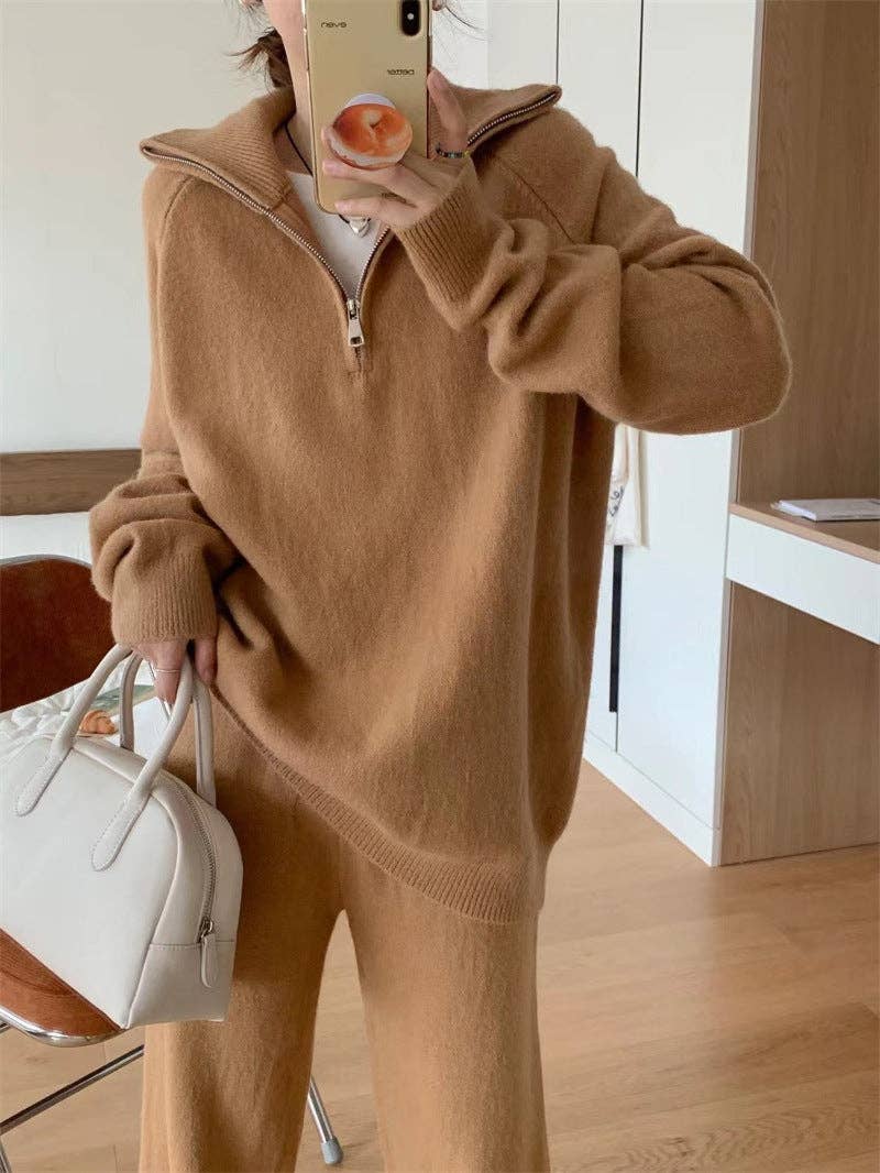Marayn – Conjuntos Casual - Mulher por atacado – Conjunto de Malha Suave Estilo Aconchegante para Outono Inverno13
