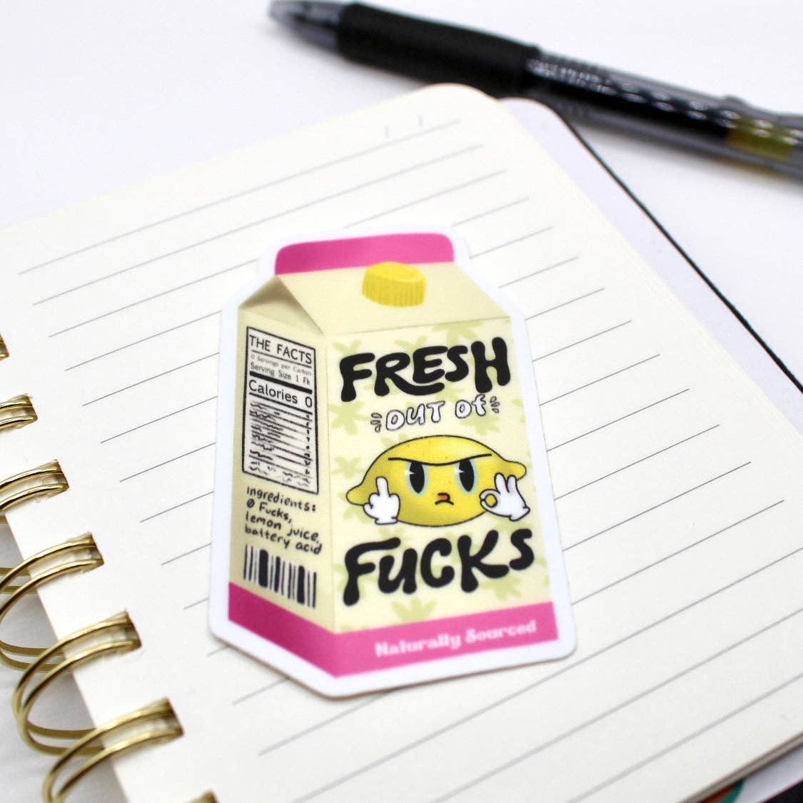 Crowded Cat Studio - Wholesale Sticker - Fresh Out of F!cks Sticker