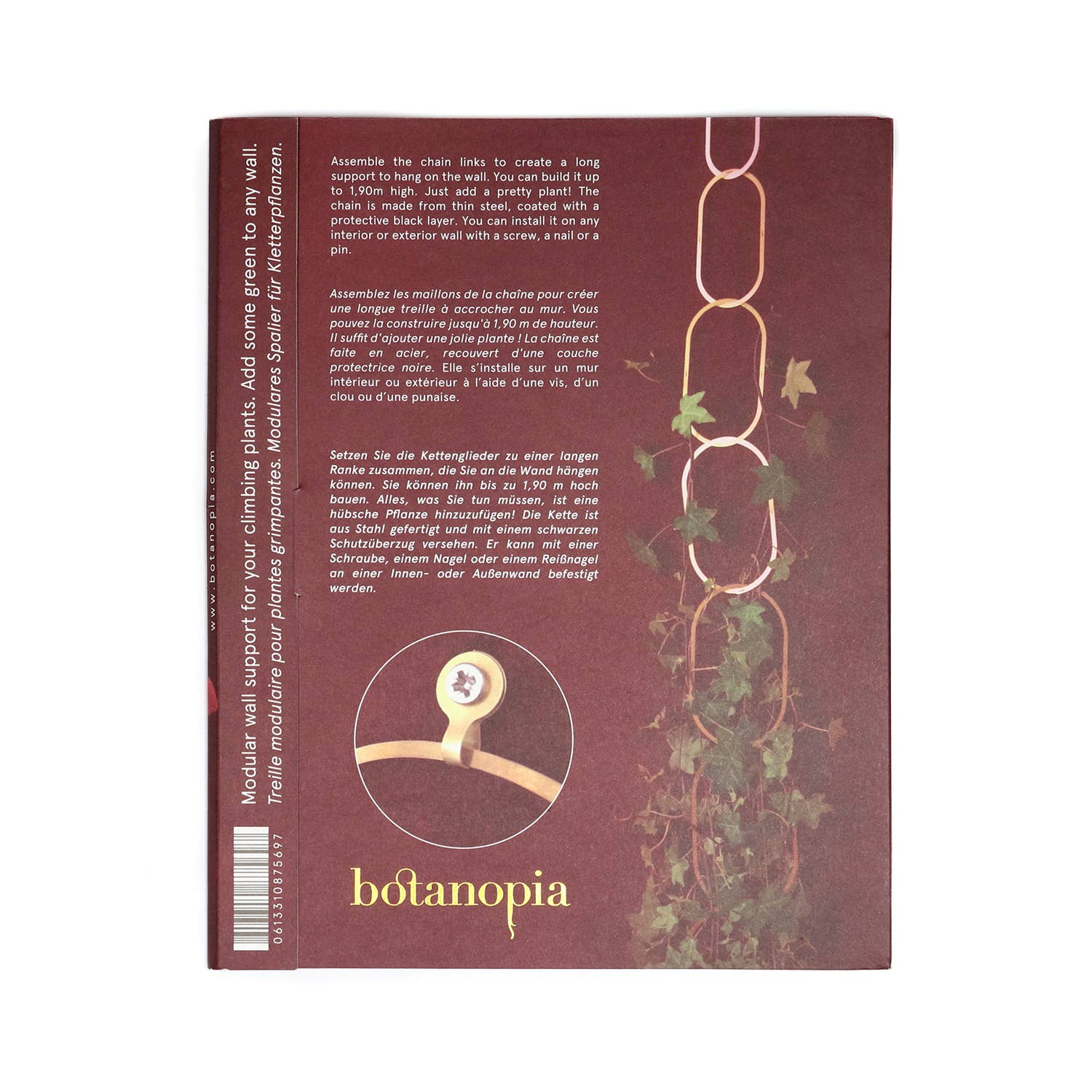 Botanopia - gifts , decor and cards for plant lovers - Wholesale Trellis - Gold Brass Chain - Plant Support for climbing plants17