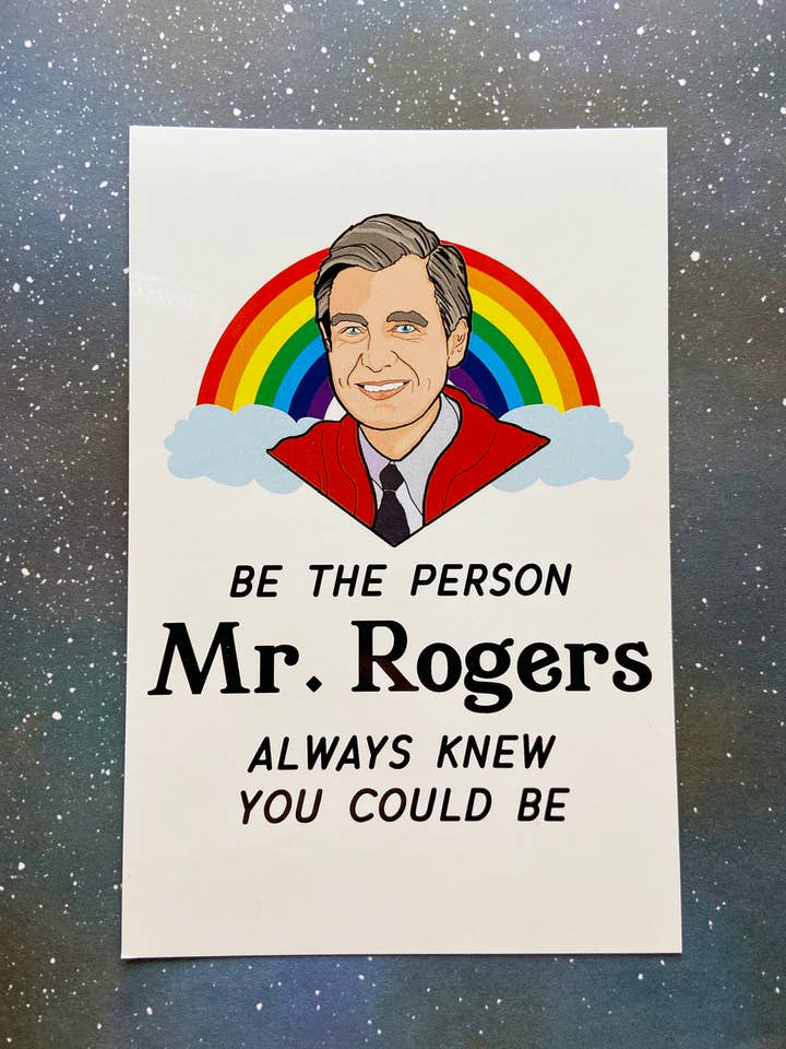 Postcard- Mr. Rogers - Be The Person Mr. Rogers Always Knew for wholesale by The Red Swan Shop