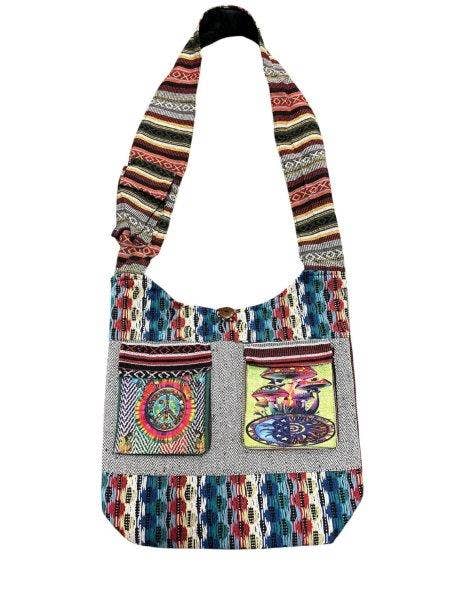 Peace and Mushroom Festival Bag RIB25813B
 for wholesale by Rising International Inc