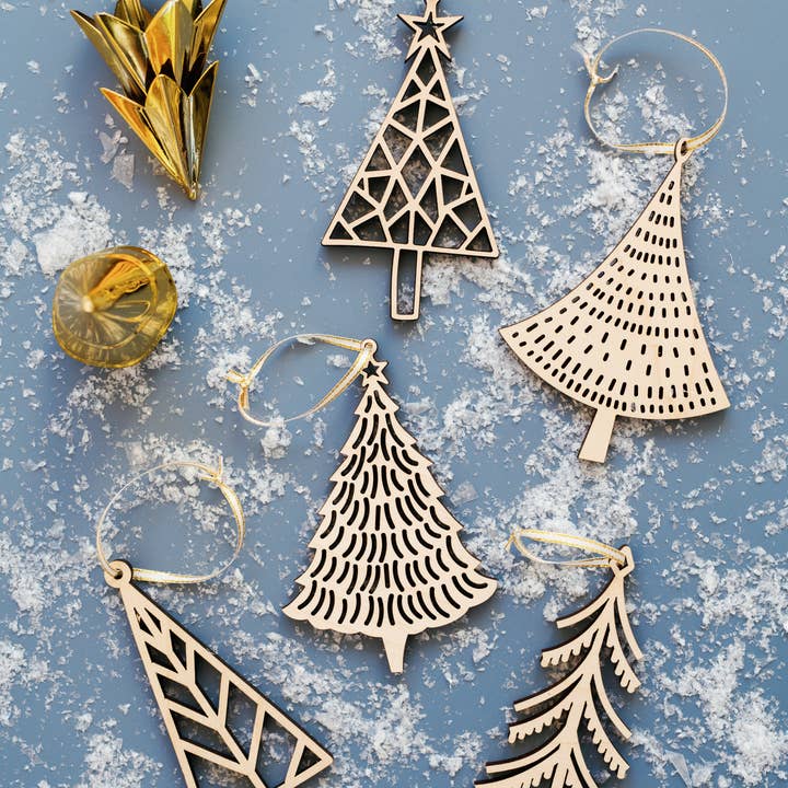 Reece Design Works - Wholesale Ornament - Wood Tree Christmas Ornaments6